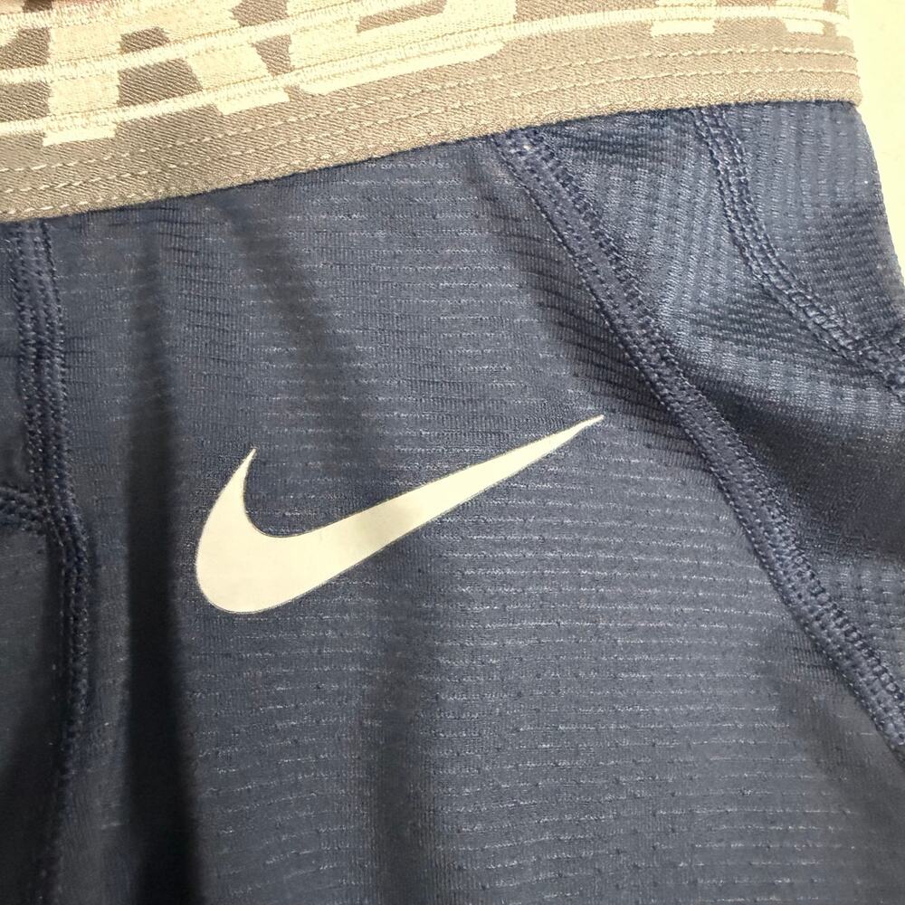 Nike Pro Men’s L Compression Tights Navy Gray Athletic Base Layer Training Pants - Picture 5 of 8